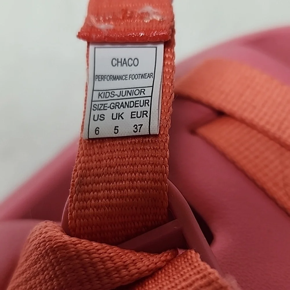 Chaco Youth Pink and Orange Sandals Size 6